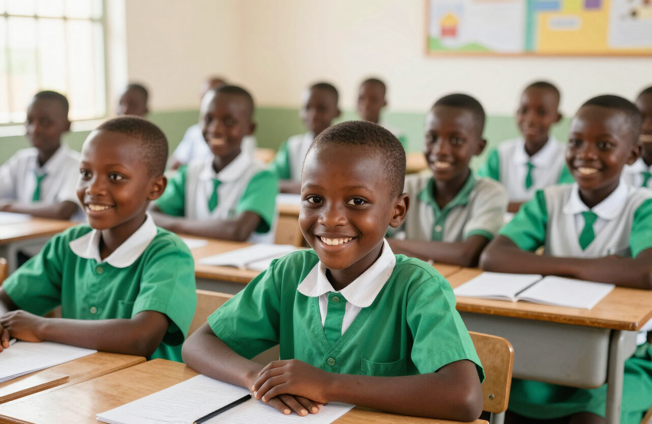 Pupils of Emerald Junior School in uniform